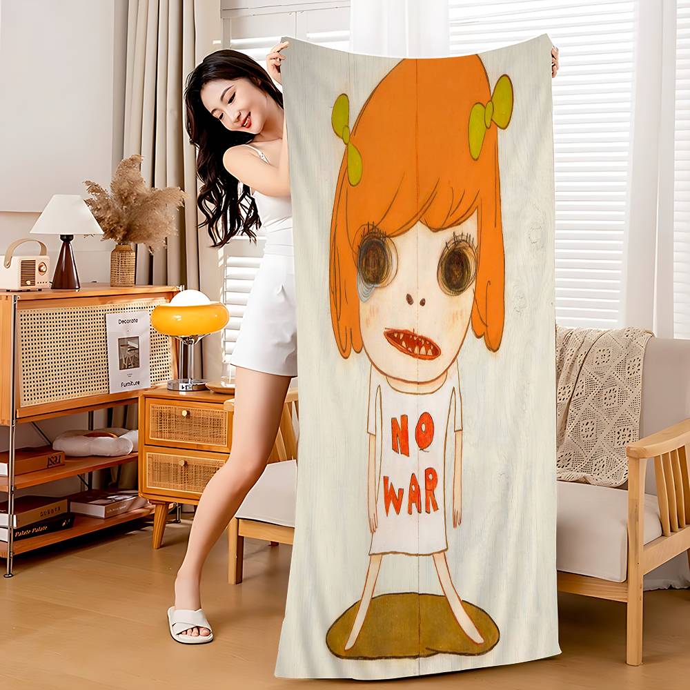 Y-Yoshitomo Nara Big Microfiber Beach Towels Quick Dry Towel Sand Beach Towels Pool Towel for Travel Swim Pool Yoga