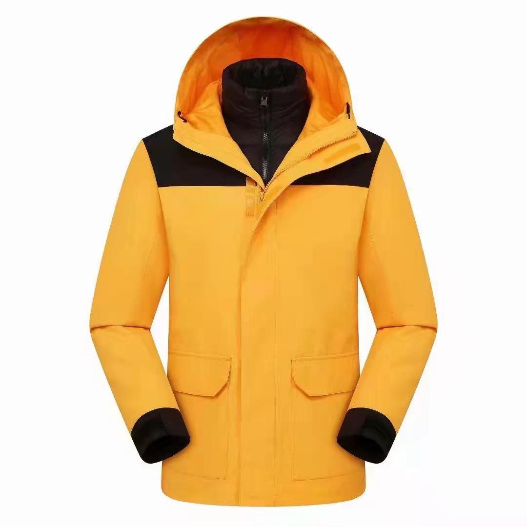 

Men s High-End Winter Windproof 3-in-1 Down Mountaineering Suit Extra Extra Large жёлтый