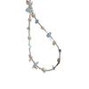 Irregular Aquamarine and Freshwater Pearl S925 Sterling Silver Minimalist Necklace