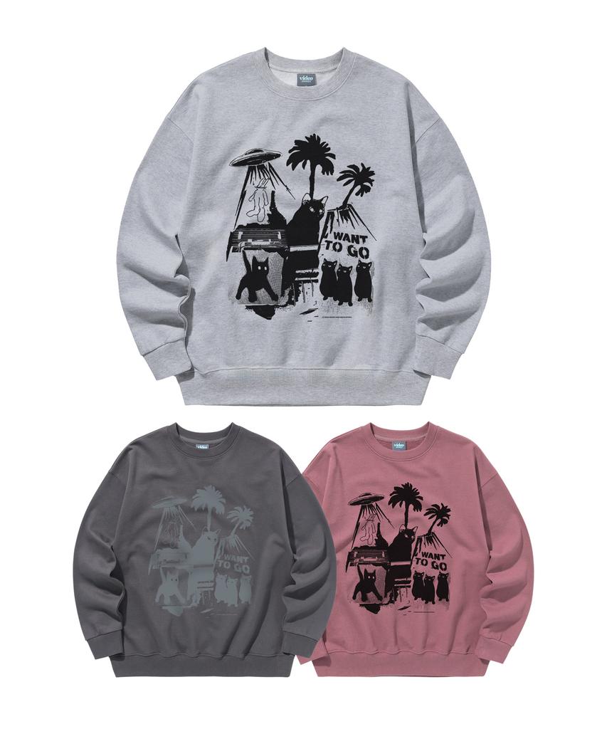 VIDEO JOCKEY Ppippippopo Sweatshirt [Pink]