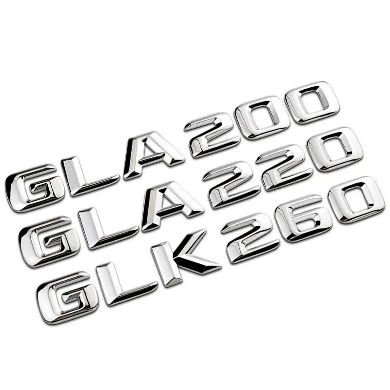 3D Black Letters Car Trunk GLA GLK 200 220 250 280 300 320 350 Logo Emblem Badge Sticker Auto Accessories