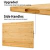 Planche à découper - utoplike - bambou biologique - extra large 60x40 cm - rainure à jus intégrée - durable