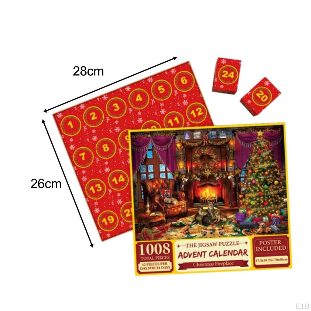 1008 Piece Puzzle Merry Christmas Gifts 24 Days of Advent in Boxs Adults