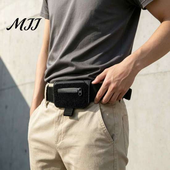 Compact Belt Bag EDC Pouch for Men Women, Waist Pack with Small Travel Loop, Storage Outdoor, Camping, Hiking