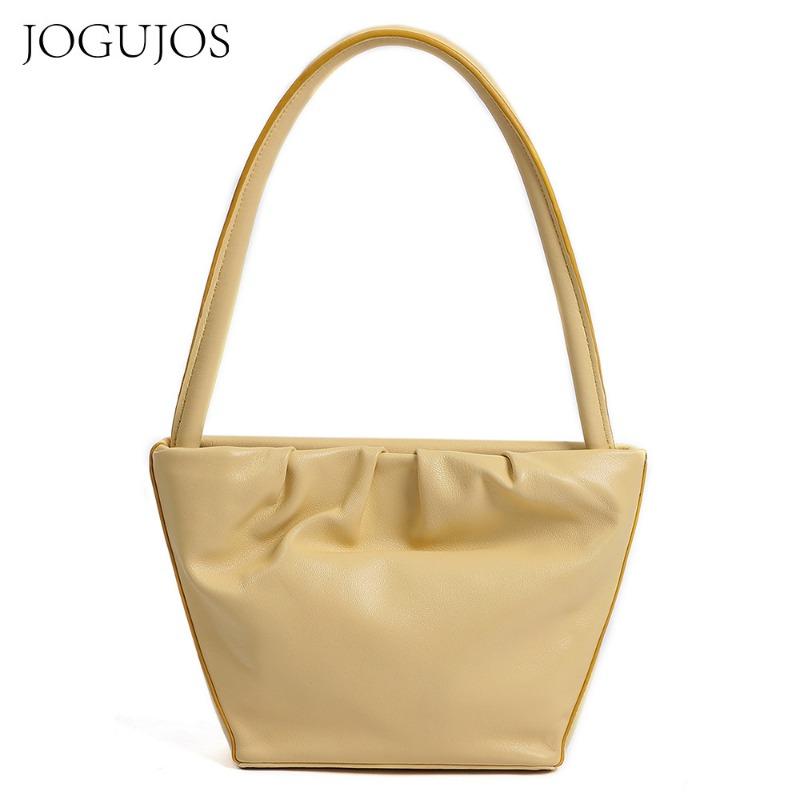 

JOGUJOS women s leather underarm bag women s bag baguette bag retro sheepskin handbag women s