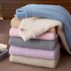Premium Kids' Solid Color Wool Sweater - Boys' Thick Pullover & Girls' Cashmere Knit Base Layer