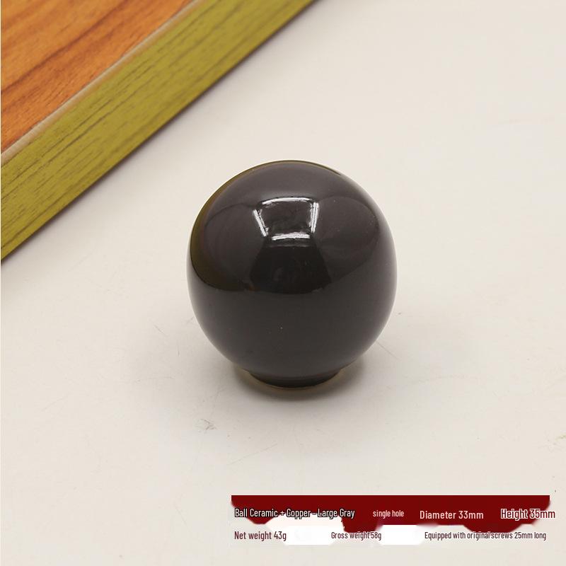 Colored Round Ceramic Door and Drawer Handle