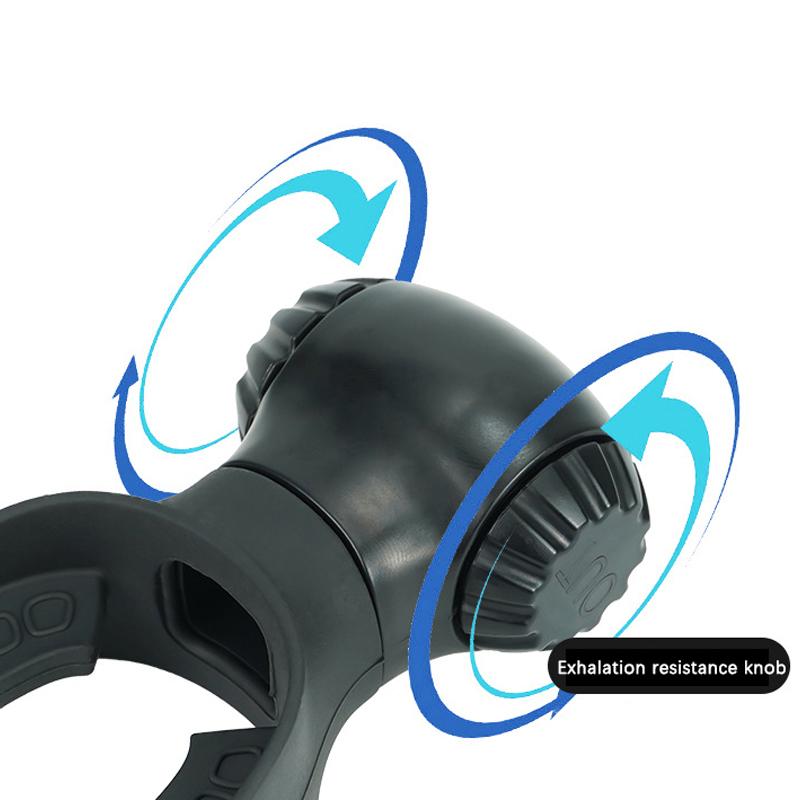 Vylepšený dýchací trenažér plicní respirátor fitness vybavení respirační silikonový trénink ve vysoké nadmořské výšce nástroj pro venkovní cvičení