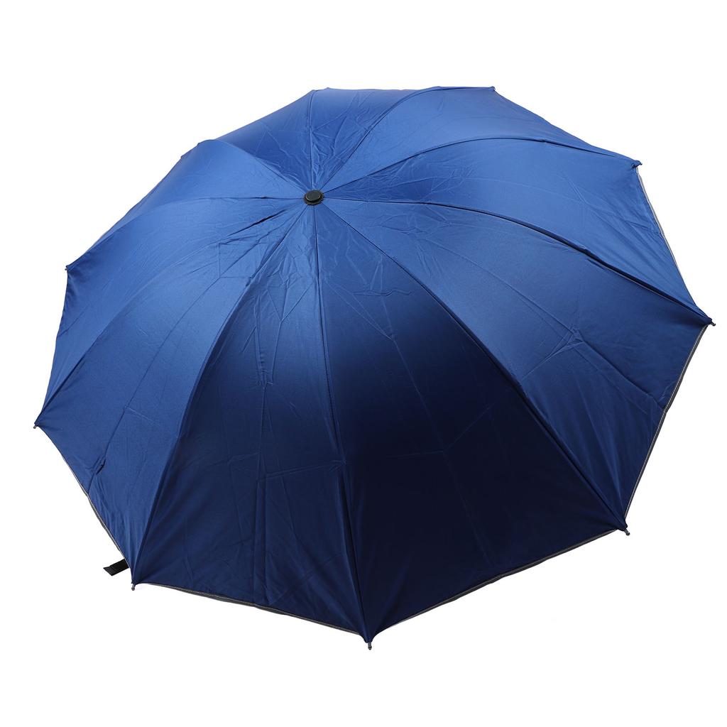 Sonnen-Regenschirm mit Reflexstreifen Manuell 10 Speichen Faltbarer Regenschirm mit LED-Taschenlampe für Reisen