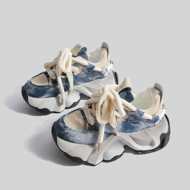 Trendy Thick Soled Vulcanized Dad Shoes 2024 Autumn and Winter New Lightweight and Breathable Casual Sports Women's Shoes Trafza