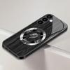 Dragon Patterned Black Glass Phone Case Suitable for Samsung Galaxy S26 S25 S24 S23 S22 S20 FE/Ultra/Plus Anti Drop Back Cover