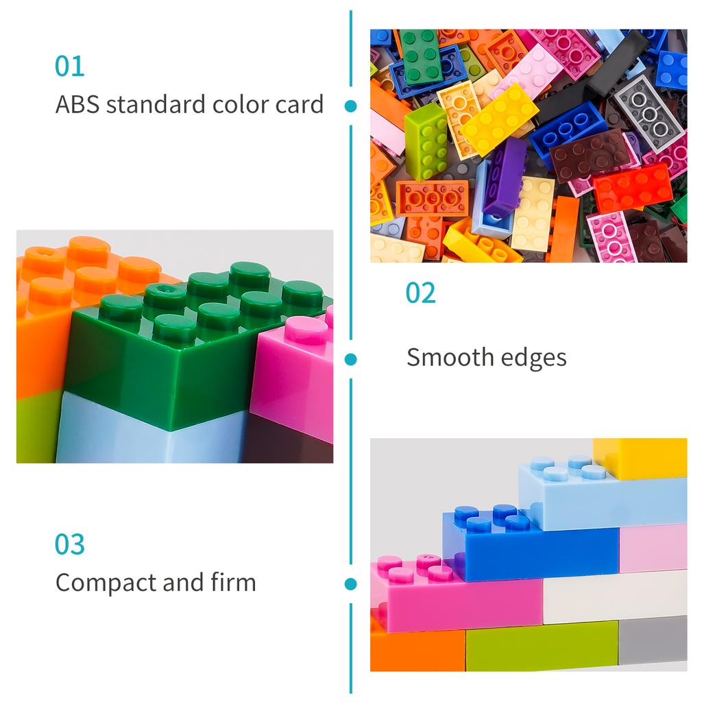 200g2x4 DlY Building Blocks Thick FiguresBricks Dots Learning Imaginative SizeCompatible Including Plastic Playthings forChildren