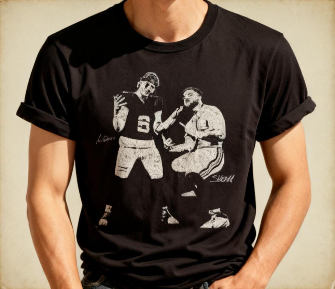 Jaxson Dart Cam Skattebo Step Brothers Vintage Football T-Shirt NWT Unisex T-Shirt L
