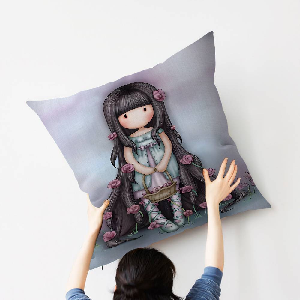 

Cute Girls SSantoro Gorjuss Cushion Cover Car Throw Pillow Case For Sofa Car Christmas Gift 40x40cm 45x45cm 30x30cm