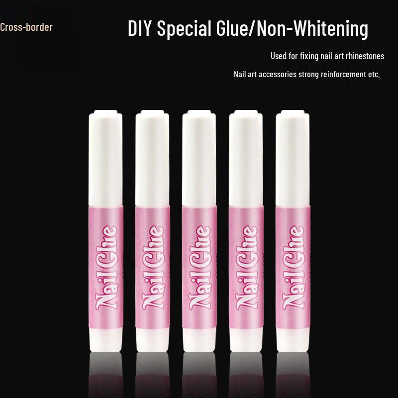 Uñas Portátiles DIY Puntas Pegamento en Barra Adhesivo 2g: Pegamento Fuerte y Duradero para Pedrería para Extensiones, No Amarillea.