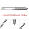 Nástroje Hss Závitník Tpis 0,236-60 TPI 3 břity 5mm (.2\")