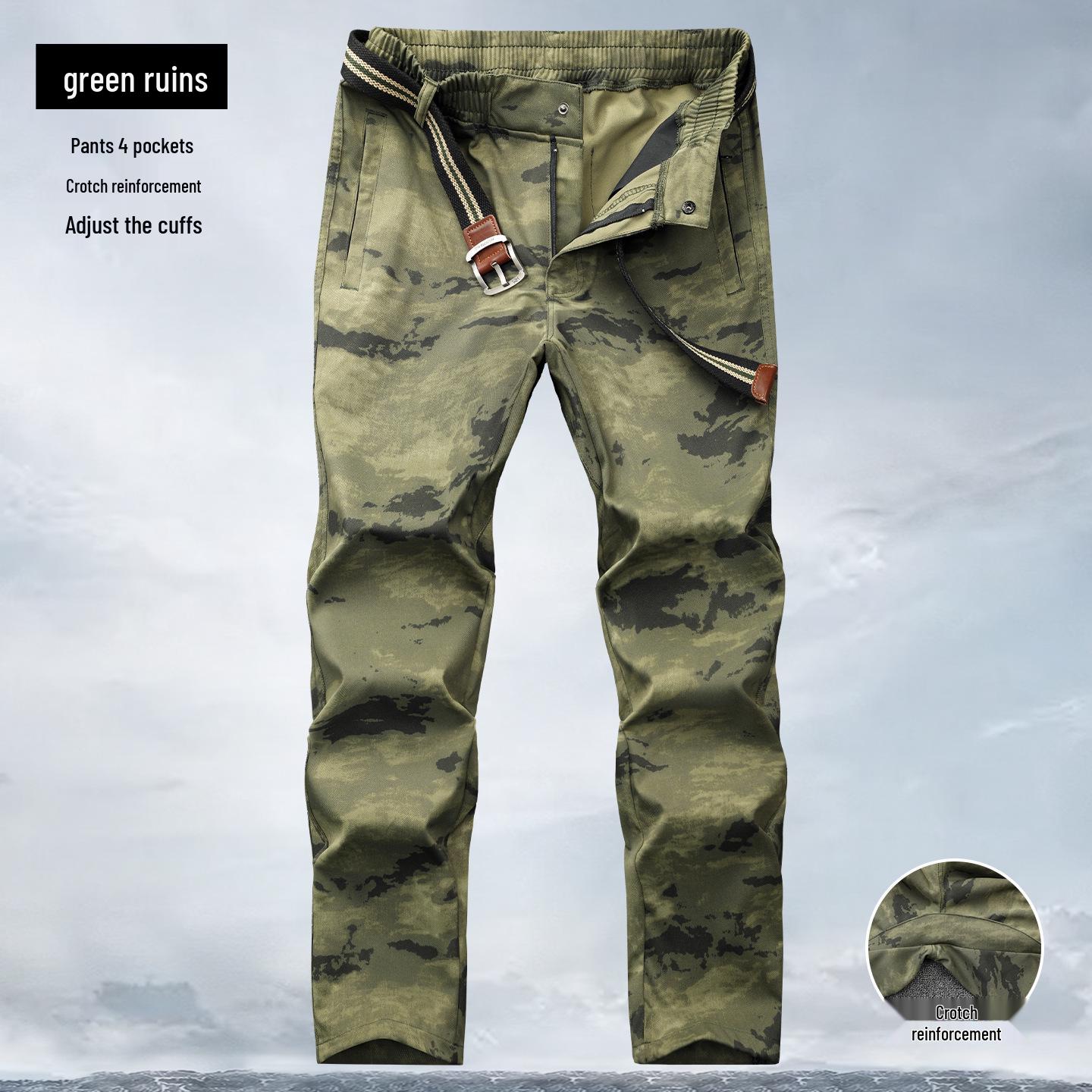 

Men s Multi-Pocket Camouflage Work Pants: Wear-Resistant, Elastic, Skinny Fit for Spring & Autumn 185 [For 160-180 lbs]