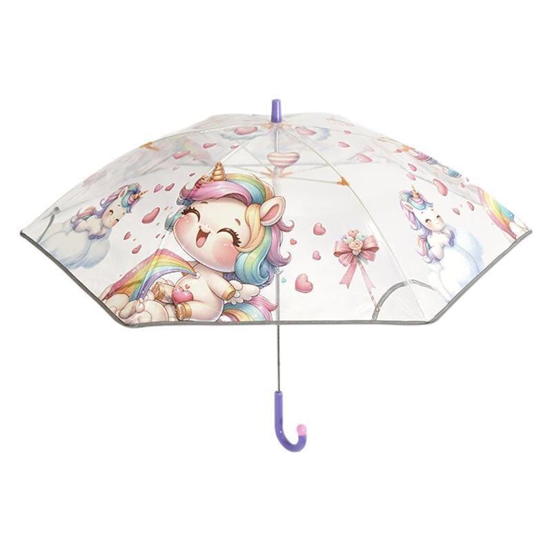 Kids' Animal World Safety Transparent Umbrella