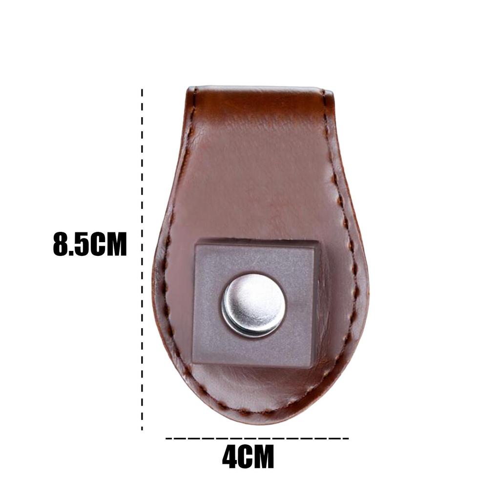 Magnetic Billiard Chalk Holder PU Leather Portable Pool Chalk Case Durable Clip Storage for Cue Chalk and Game Accessories