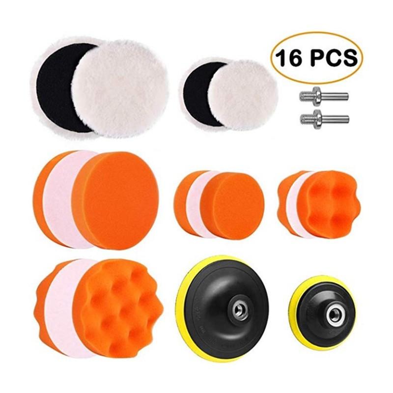 

12/16/39 шт. Автомобільний полірувальний диск Самоклеючий полірувальний вощовий губчастий полірувальний диск для коліс для автомобільного полірувача Адаптер для дриля 16PCS