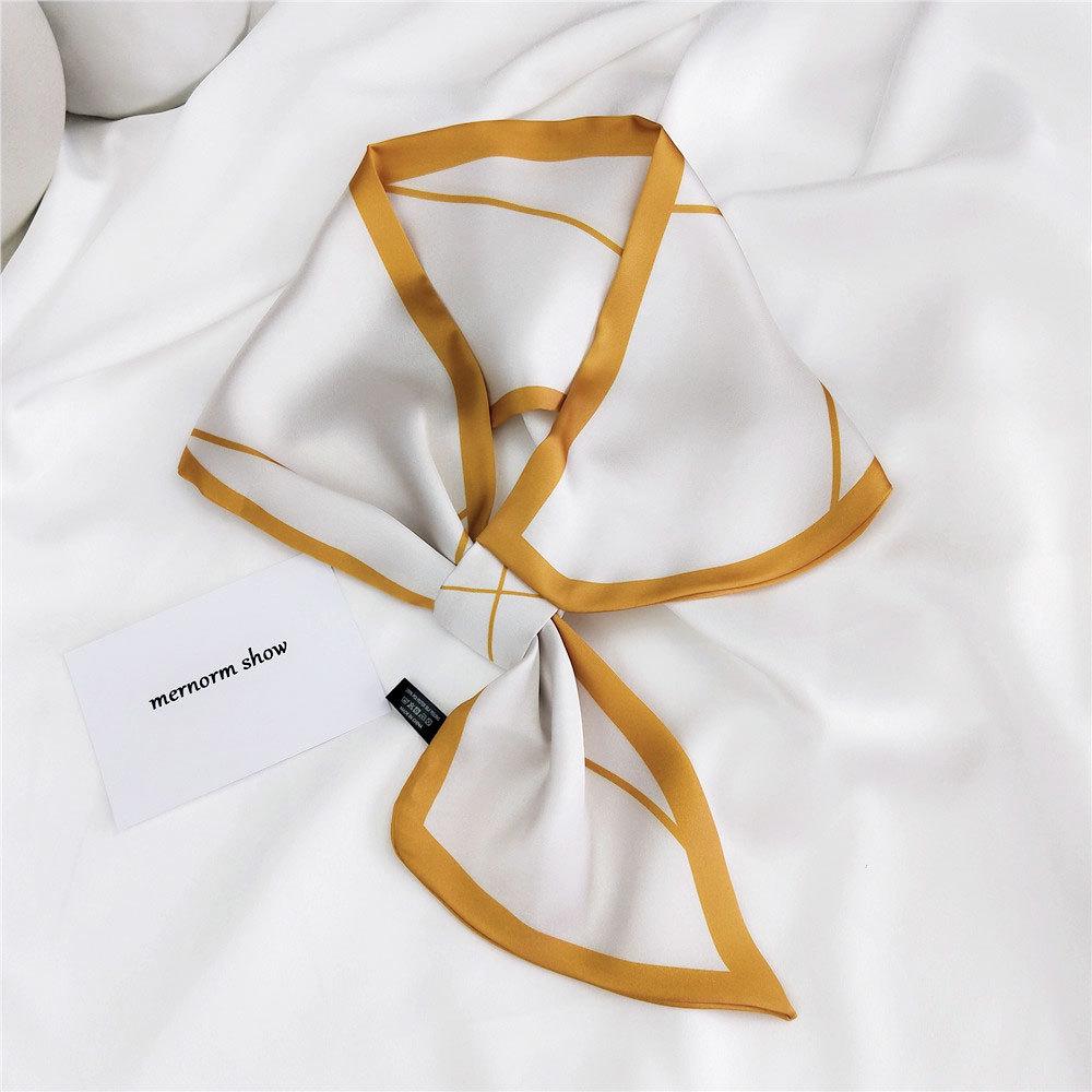 Nové šatky Hodvábne šatky Dámska jarná a jesenná sezóna Dlhé dekoratívne profesionálne šatky Letné tenké štýly spárované s košeľami Štýlové