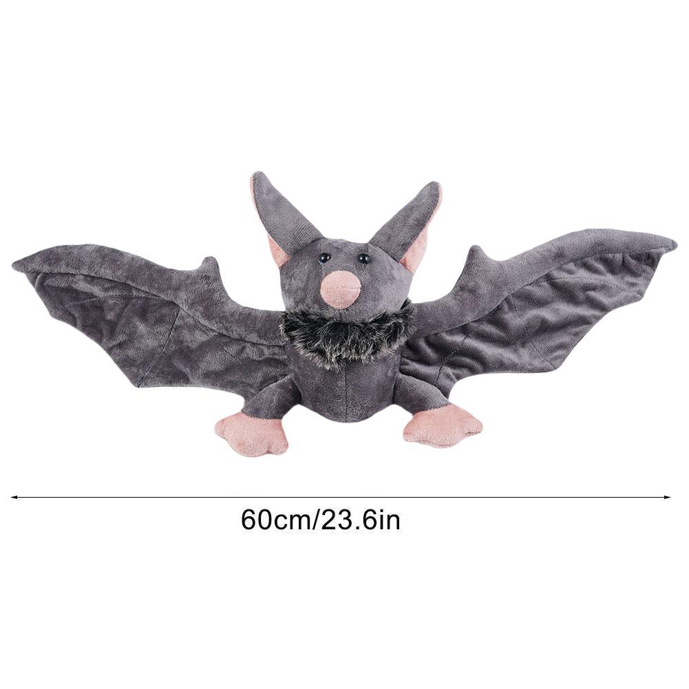 Lovely Grey Bat Plush Stuffed Bat Doll Plush Throw Pillow For Boys and Girls Christmas Halloween Decoration Holiday Gifts