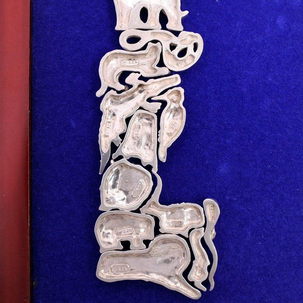 Plate Puzzle Other miscellaneous goods Set of 20 animals Silver925 unisex Used