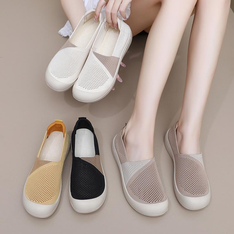 Women'S Summer Shoes New Women'S Shoes Casual Sneaker Colorblock Lightweight Breathable Flat Shoes Mesh Shoes Women'S Shoes