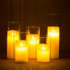 Rechargeable LED Electronic Candle with Remote Control - Perfect for Simulated Paraffin Flame Atmosphere, Weddings, and Birthdays.