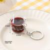 1Pcs Realistic Mini Ice Cream Soda Cup Keychains With Cherry Topping Bright Colors For Bag Decoration And Small Gifts