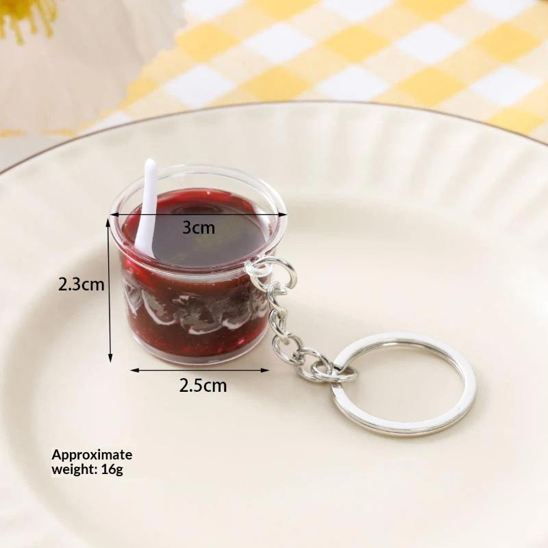 Simulation Tea Key Chain 1Pcs Cute Mini Drink Cup Pendant for Purse Backpack Car Key Decoration A15