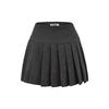 Dark Gray Women's Pleated Midi Skirt, 2025 High Waist A-line, Slimming Petite Wool Blend for Spring To Winter.