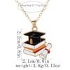 Graduation Cap Necklace Academic Pendant Minimalist Alloy Jewelry Student Keepsake Gift Commemorative Accessory