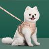 Reflective Plaid Pet Harness and Leash Set - Anti-Pulling and Breathable for Cats and Dogs