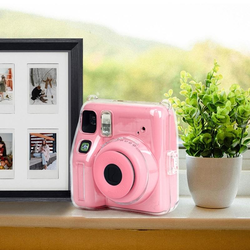 Clear Camera Protector For Camera Case With Photo Pocket And Customizable Shoulder Belt Sticker Solid Holder
