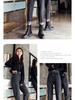 Women's High-Waisted Loose Slimming Winter Jeans - Plus Velvet, Gray, Belly-Covering Casual Harem Carrot Pants