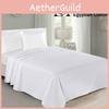 Pure Solid Color White Bed Sheet Cotton Flat For Daily Household And Hotel Use