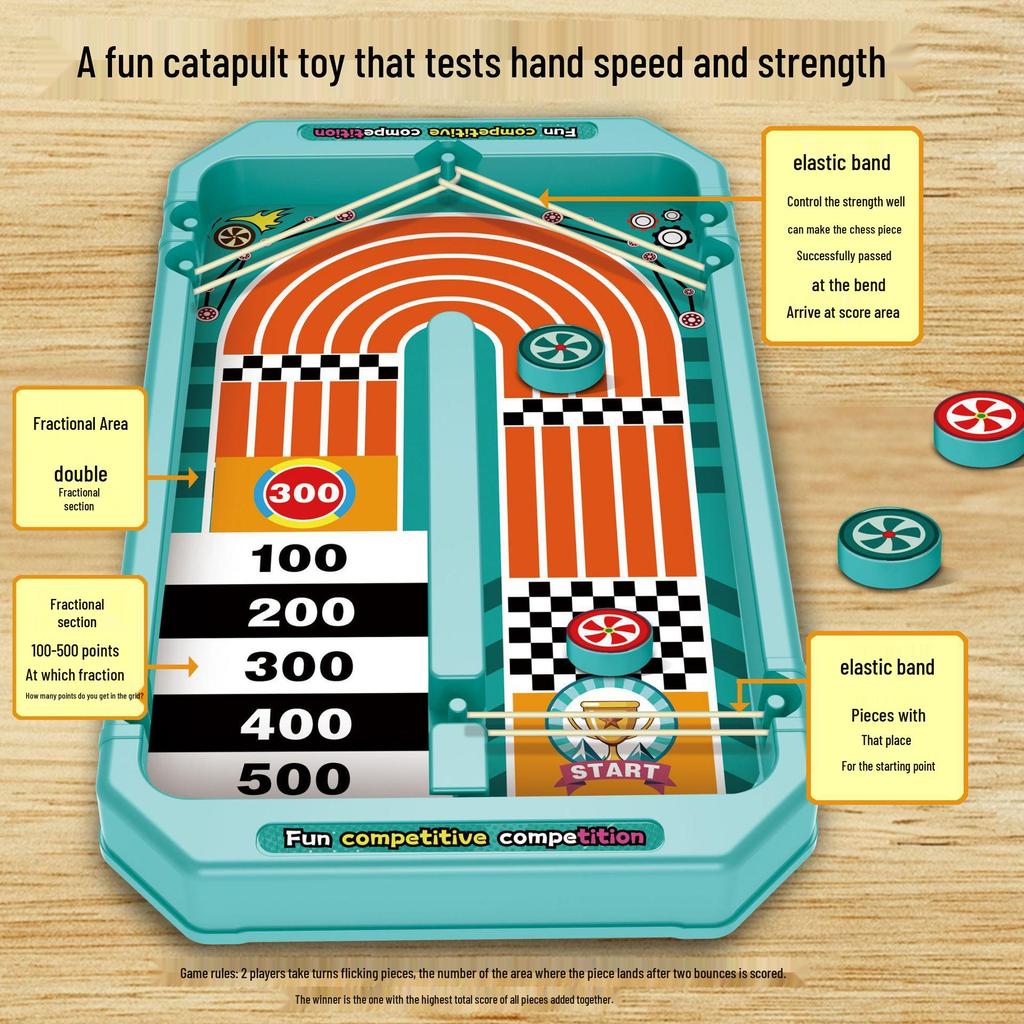 6-in-1 Grenzüberschreitendes Tischspiel: Katapultschach, Fußball, Zweispielerkampf, Eltern-Kind-Spielzeug