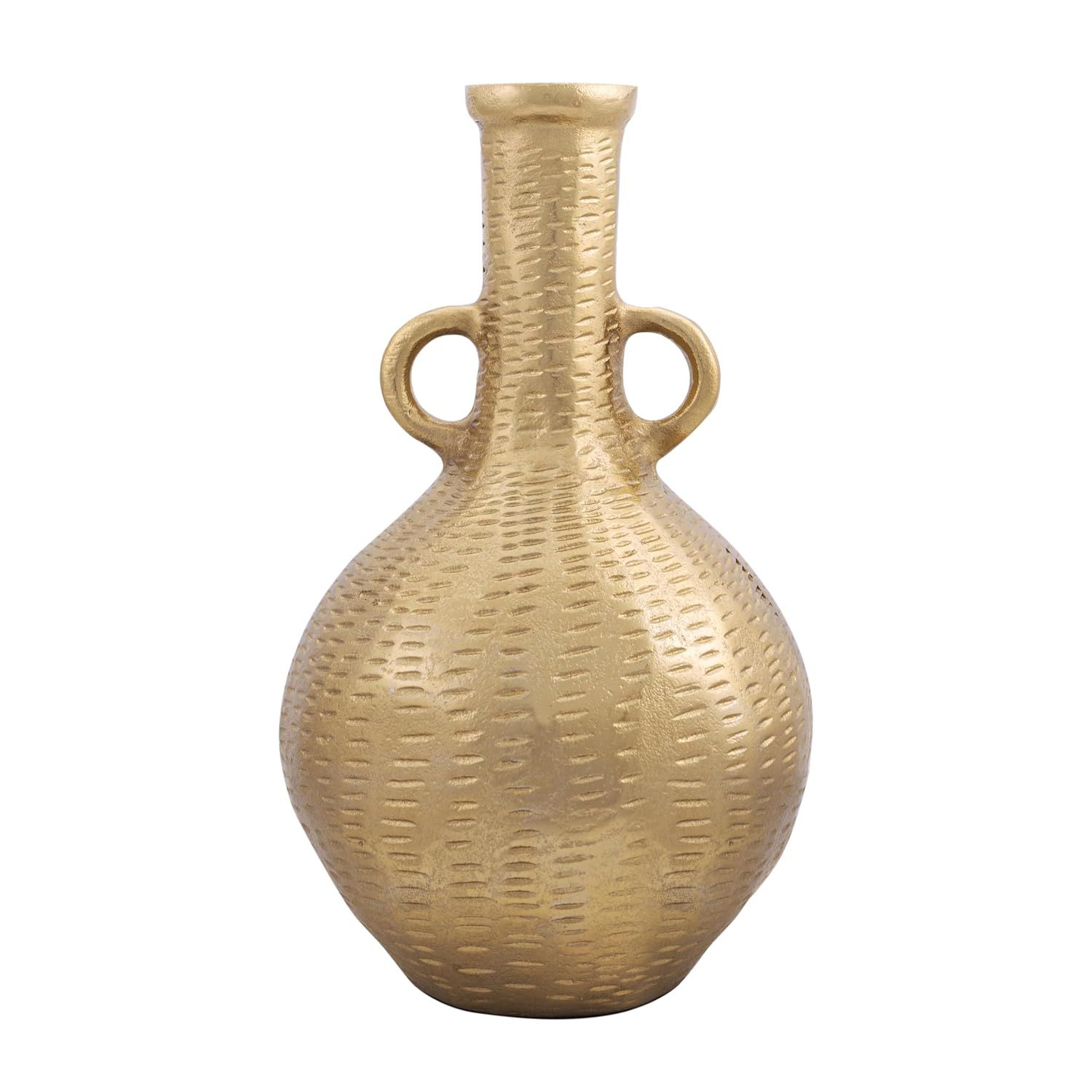 

Металлическая ваза для цветов золотой отделки, Премиальный дизайн, Винтажный предмет домашнего декора, Антикварный домашний декор, Металлическая скульптура, Домашний декор