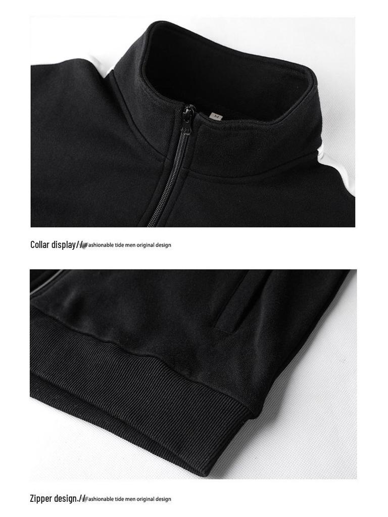 Men's 2025 Cotton Tracksuit: Breathable Long Sleeve Fashion Jacket & Casual Running Top