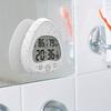 Waterproof Shower Wall Kitchen Clock Bathroom LCD Digital Clock Timer Seconds Counter  Temperature & Humidity Display