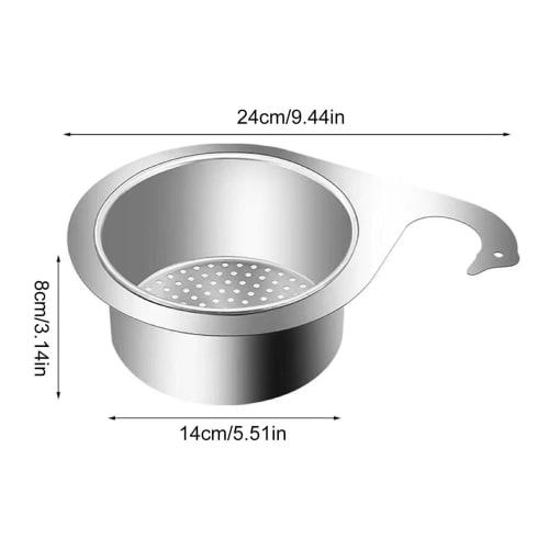Multi-functional Sink Strainer Basket, Corner Sink Strainer, Kitchen Sink Caddy, Kitchen Waste Filter, for Washing Vegetables and Fruits. (Silver, 2 P