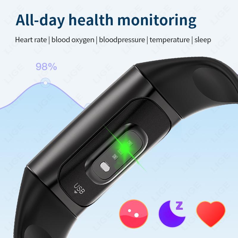 Smartwatch Sports Fitness Tracker Smart Watch For Men Women Heart Rate Blood Oxygen Sleep Monitor Waterproof Smart Bracelet