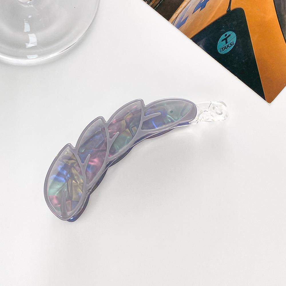 New 10cm Banana Hair Clips Acrylic Colorful Leaves Ponytail Clip Hair Accessories Grip Clips The Back of The Head Claw Clip