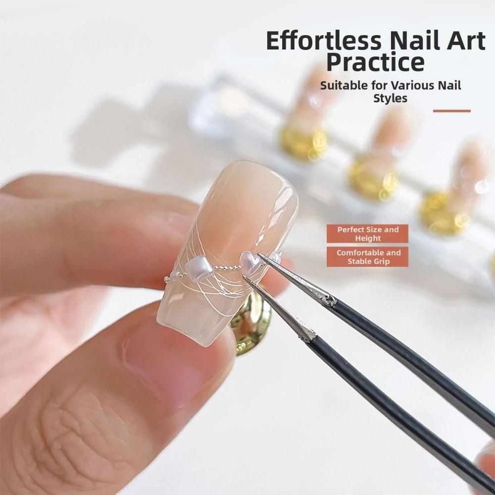 5Pcs Crystal Base Magnetic Nail Art Holder Reusable Nail Art Display Stand Nail Artists