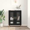 Sideboard Black Oak Look 69.5 X 34 X 90 Cm Engineered Wood