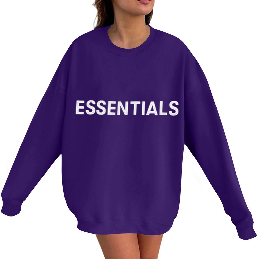 Unisex Printed Round Neck Long Sleeved Loose Fitting Long Sleeved Casual Long Sleeved Top Hoodie