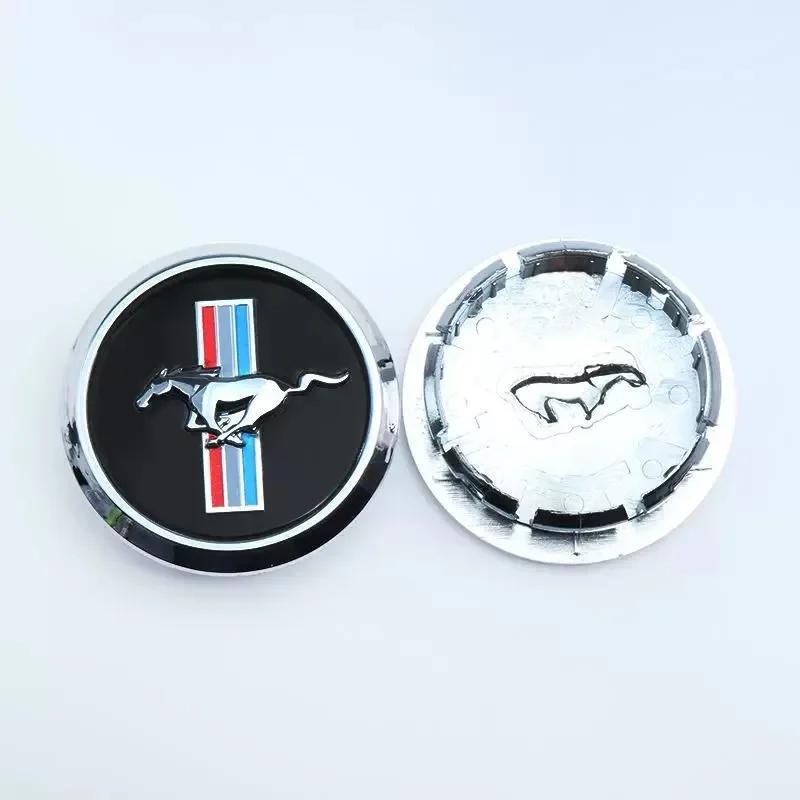 Autoaufkleber 2026 2025 Heiß 4 Stück 55mm 68mm ABS Geeignet für Ford Mustang Felgenmitte Abdeckung Plakette Logo Reifenmitte Kunststoffplakette C