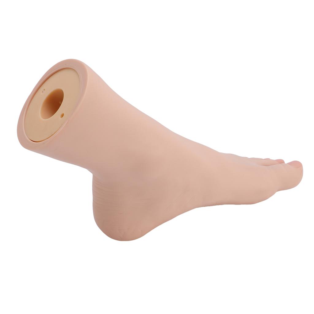 Silicone Foot Model Soft Touch Flexible Joint Positioning Realistic Mannequin Foot for Nail Art Jewerly Display Left