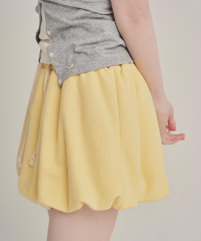 Iteoneolmomeonteu Balloon Elastic Waist Skirt _ Yellow
